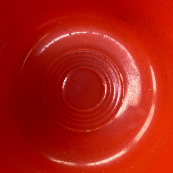 Vintage Radioactive Ordinal Red #3 Fiestaware Nesting Bowl Inside Rings. RARE - Picture 3 of 10